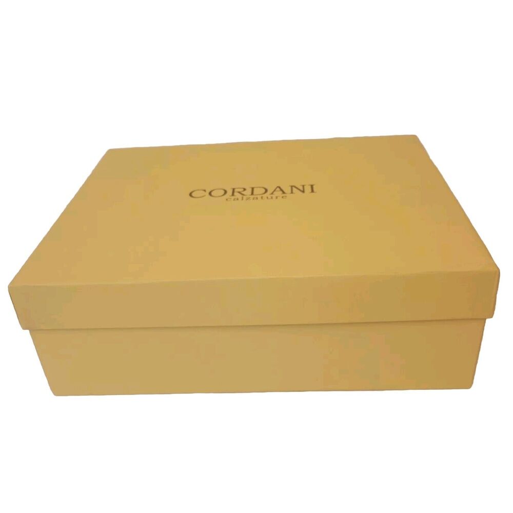 Cordani Empty Yellow Storage Shoes Box With Tissue Product Tag 2 Shoe Insert